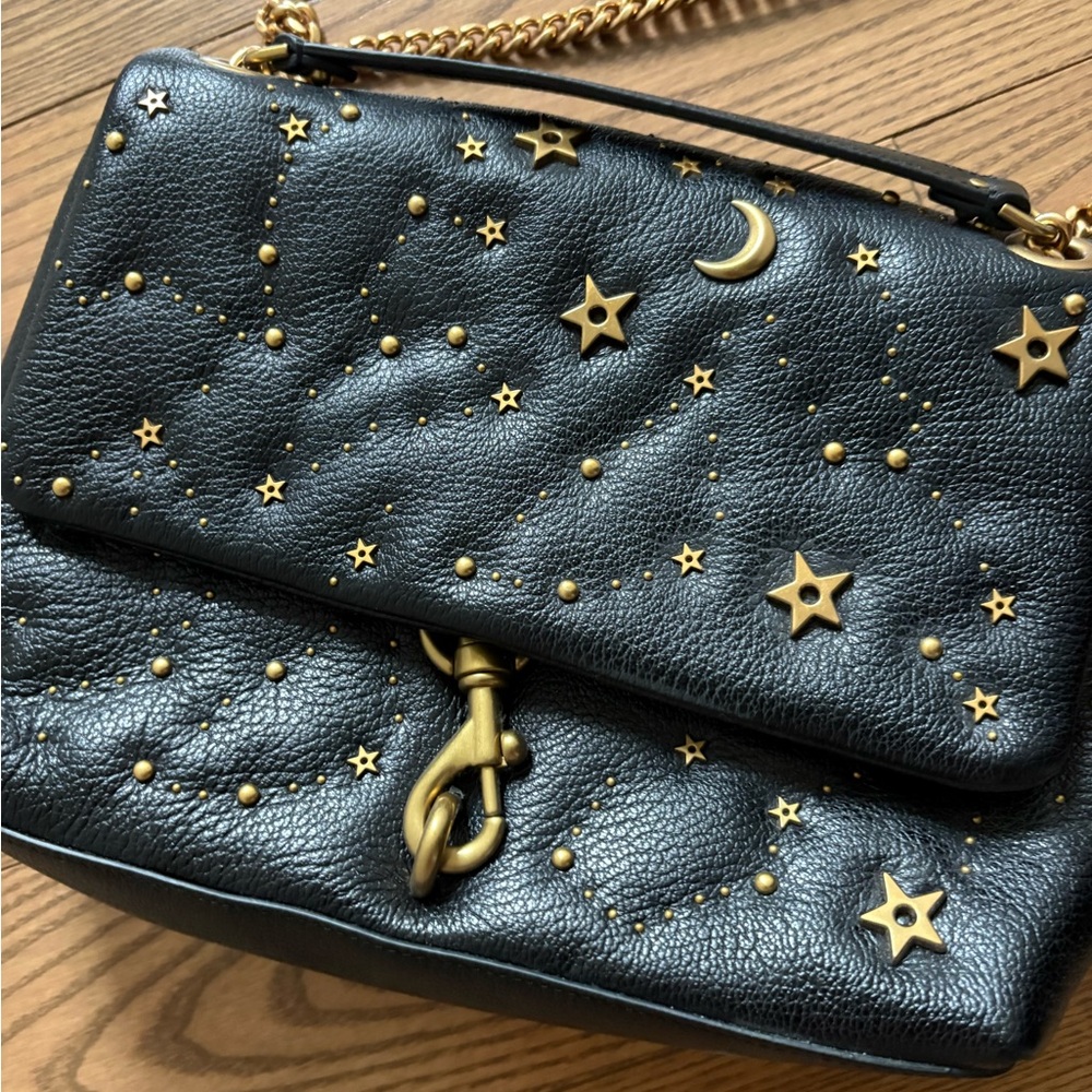Rebecca Minkoff Leather Star-Studded Shoulder Bag - Picture 2 of 8